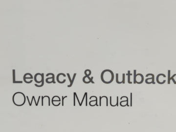 2011 Subaru Legacy Owners Manual Book Guide OEM Used Auto Parts
