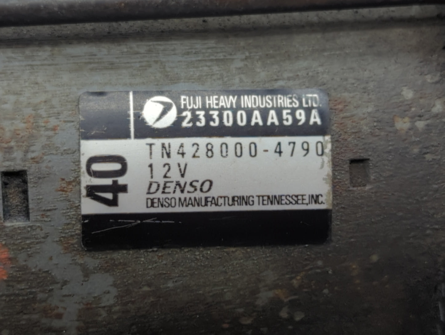 2008-2015 Subaru Legacy Car Starter Motor Solenoid OEM P/N:23300AA59A Fits Fits 2008 2009 2010 2011 2012 2013 2014 2015 OEM