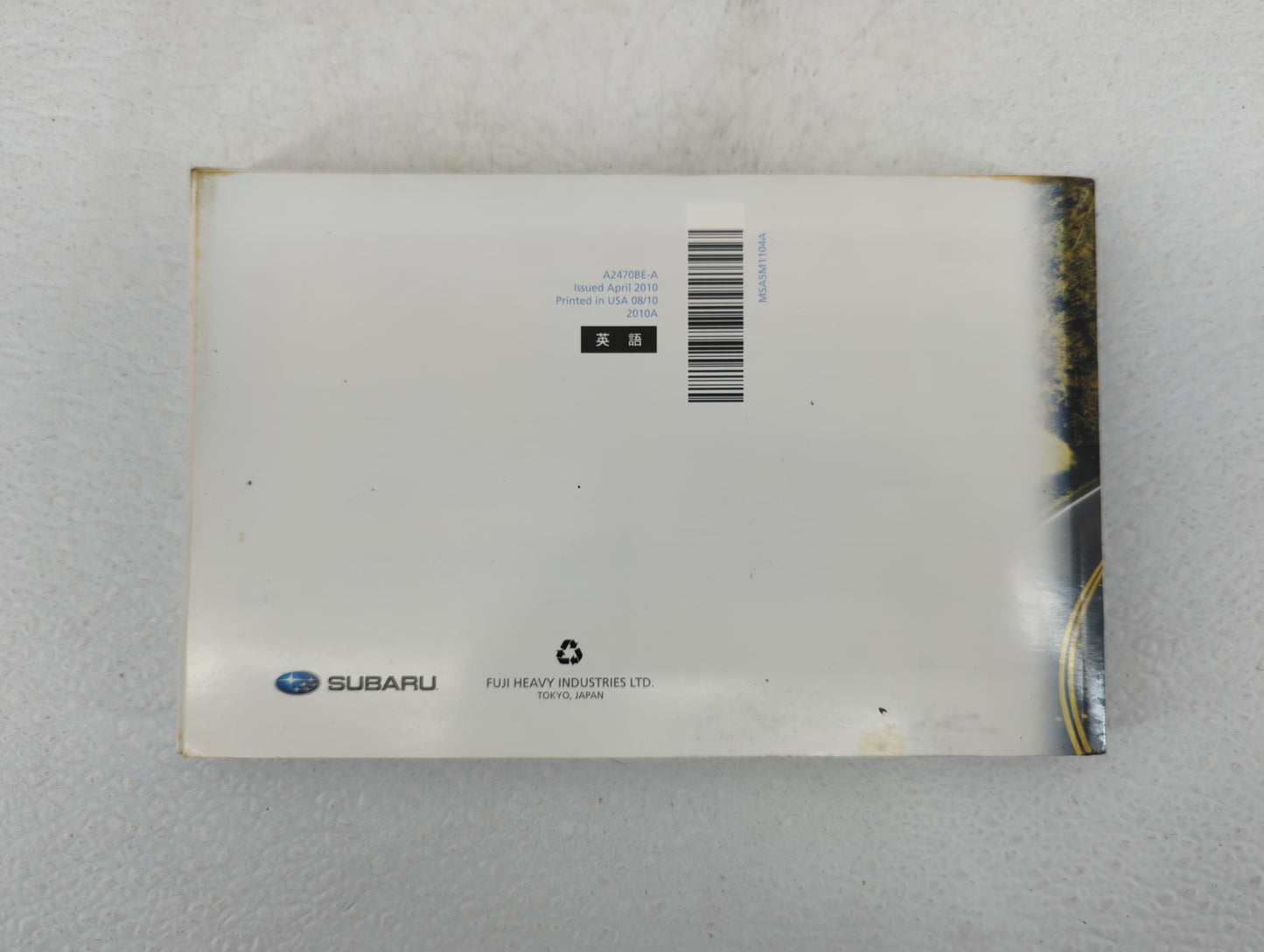 2011 Subaru Legacy Owners Manual Book Guide OEM Used Auto Parts - Oemusedautoparts1.com