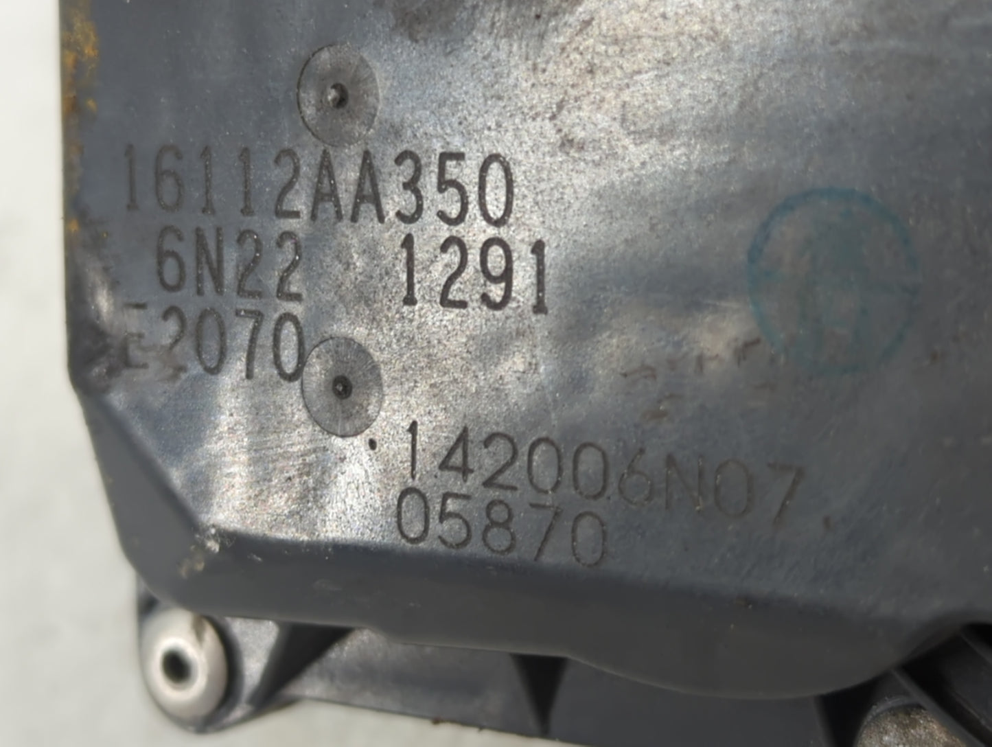 2010-2012 Subaru Legacy Throttle Body P/N:6N22 1291 16112AA350 Fits Fits 2010 2011 2012 OEM Used Auto Parts - Oemusedautopar
