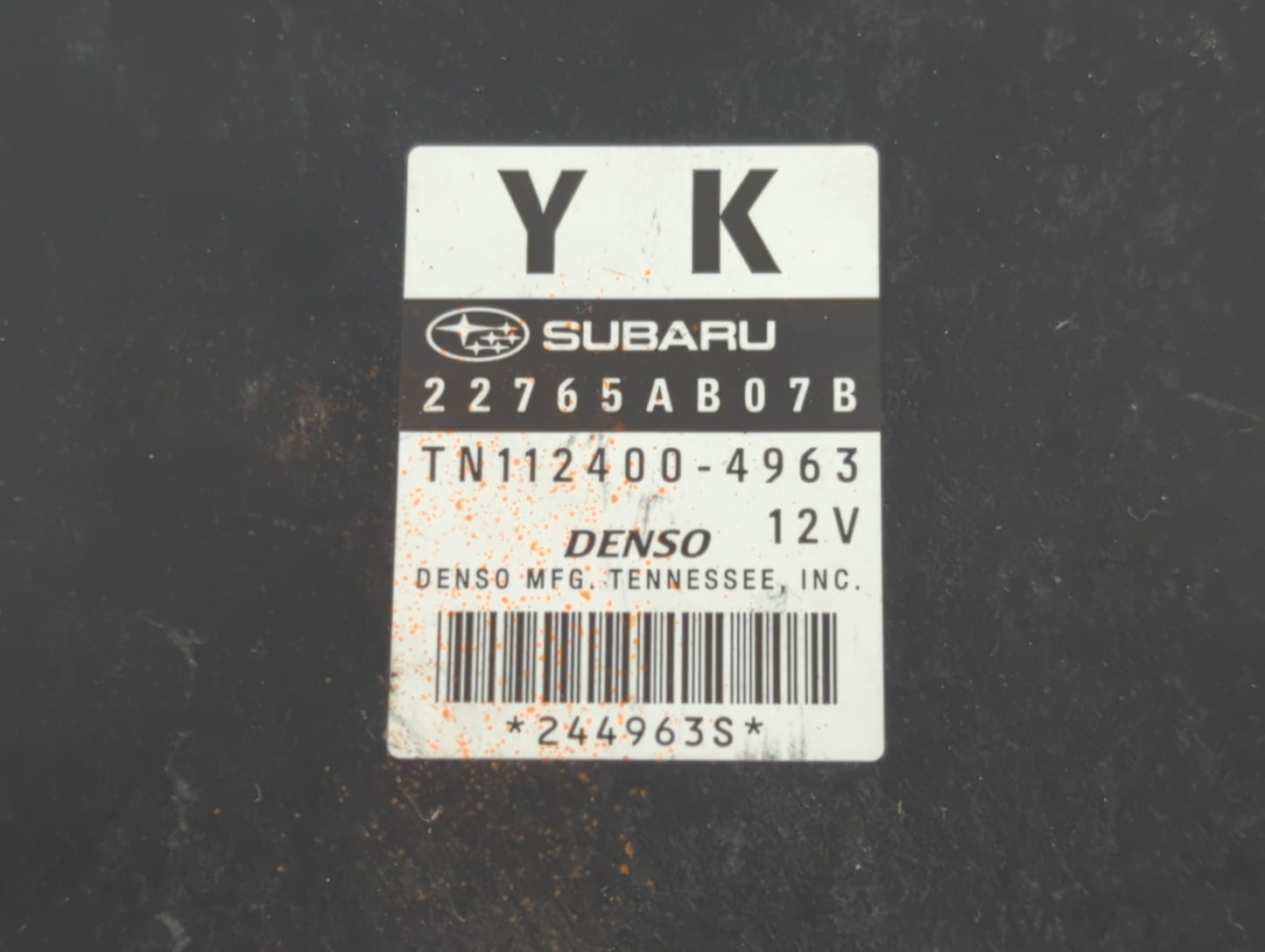 2011 Subaru Legacy PCM Engine Control Computer ECU ECM PCU OEM P/N:TN112400-4963 22765AB07B Fits OEM Used Auto Parts - Oemus