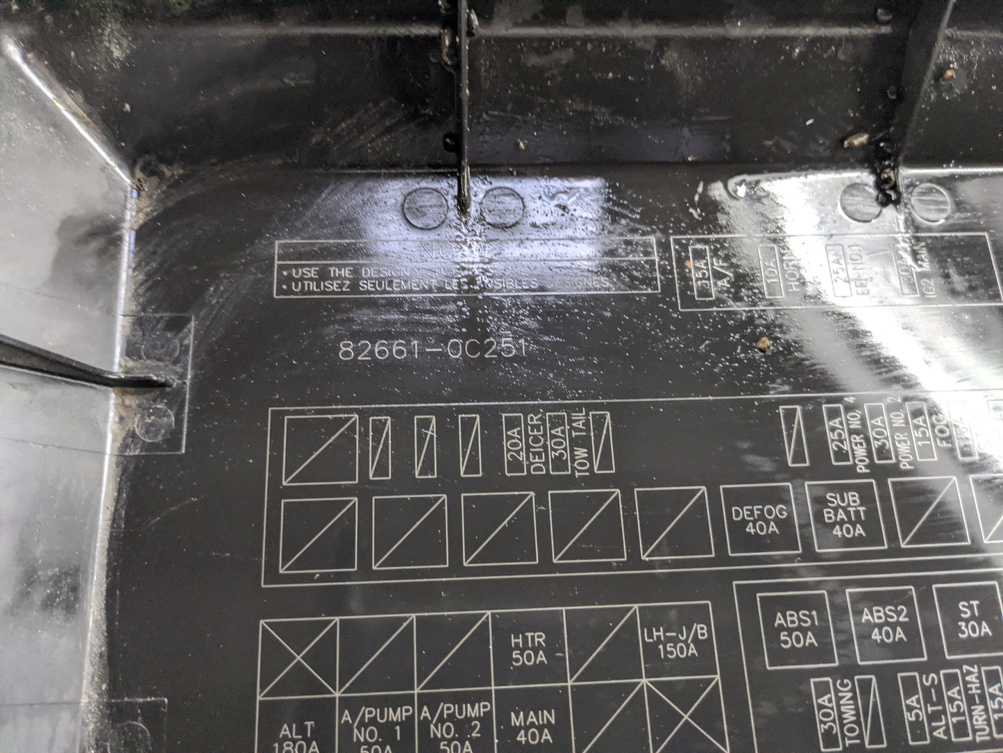 2011 Toyota Tundra Fusebox Fuse Box Panel Relay Module P/N:82661-0C251 Fits OEM Used Auto Parts - Oemusedautoparts1.com