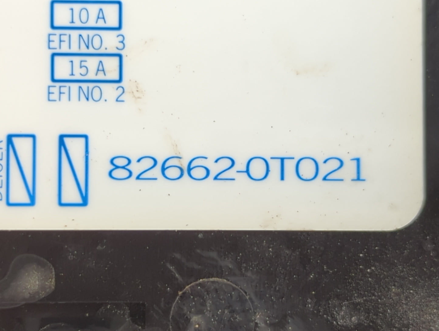 2010-2012 Toyota Venza Fusebox Fuse Box Panel Relay Module P/N:82662-0T021 Fits Fits 2010 2011 2012 OEM Used Auto Parts - Oe