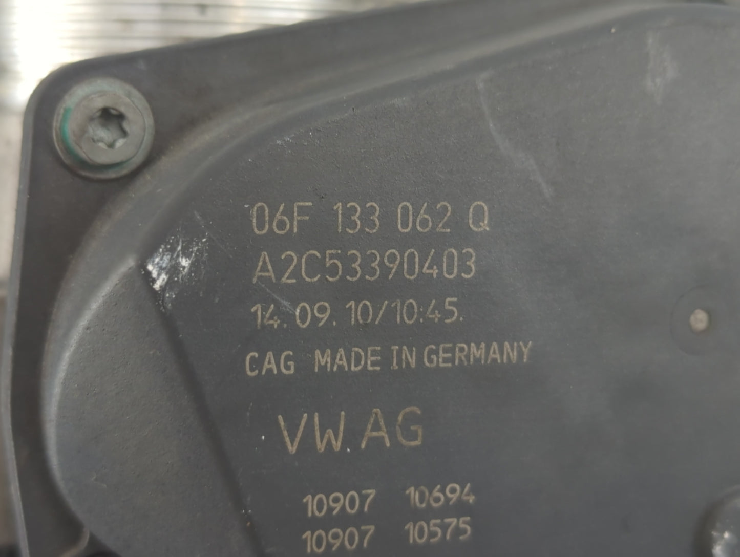 2009-2017 Volkswagen Cc Throttle Body P/N:A2C53390403 06F 133 062 Q Fits OEM Used Auto Parts - Oemusedautoparts1.com