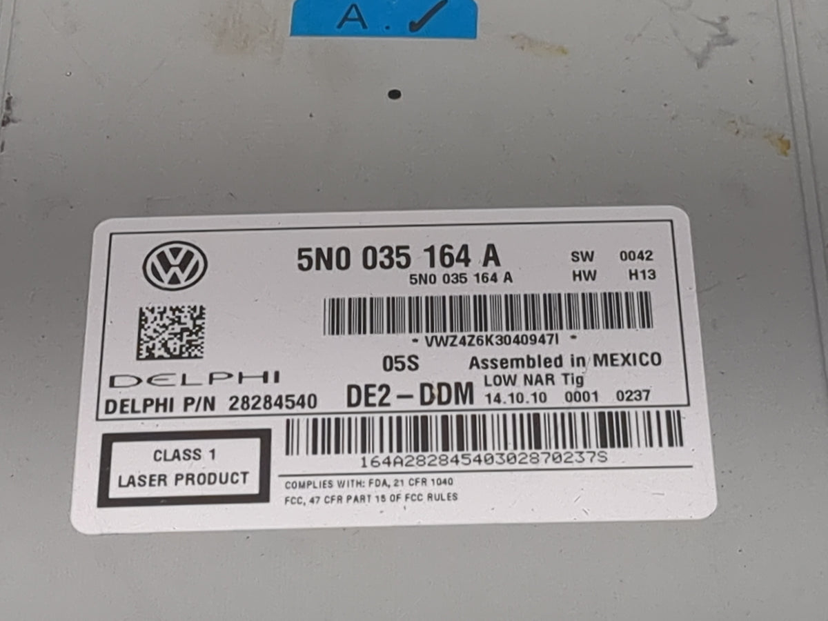 2009-2017 Volkswagen Tiguan Radio AM FM Cd Player Receiver Replacement P/N:5N0035164A 28284540 Fits OEM Used Auto Parts - Oe