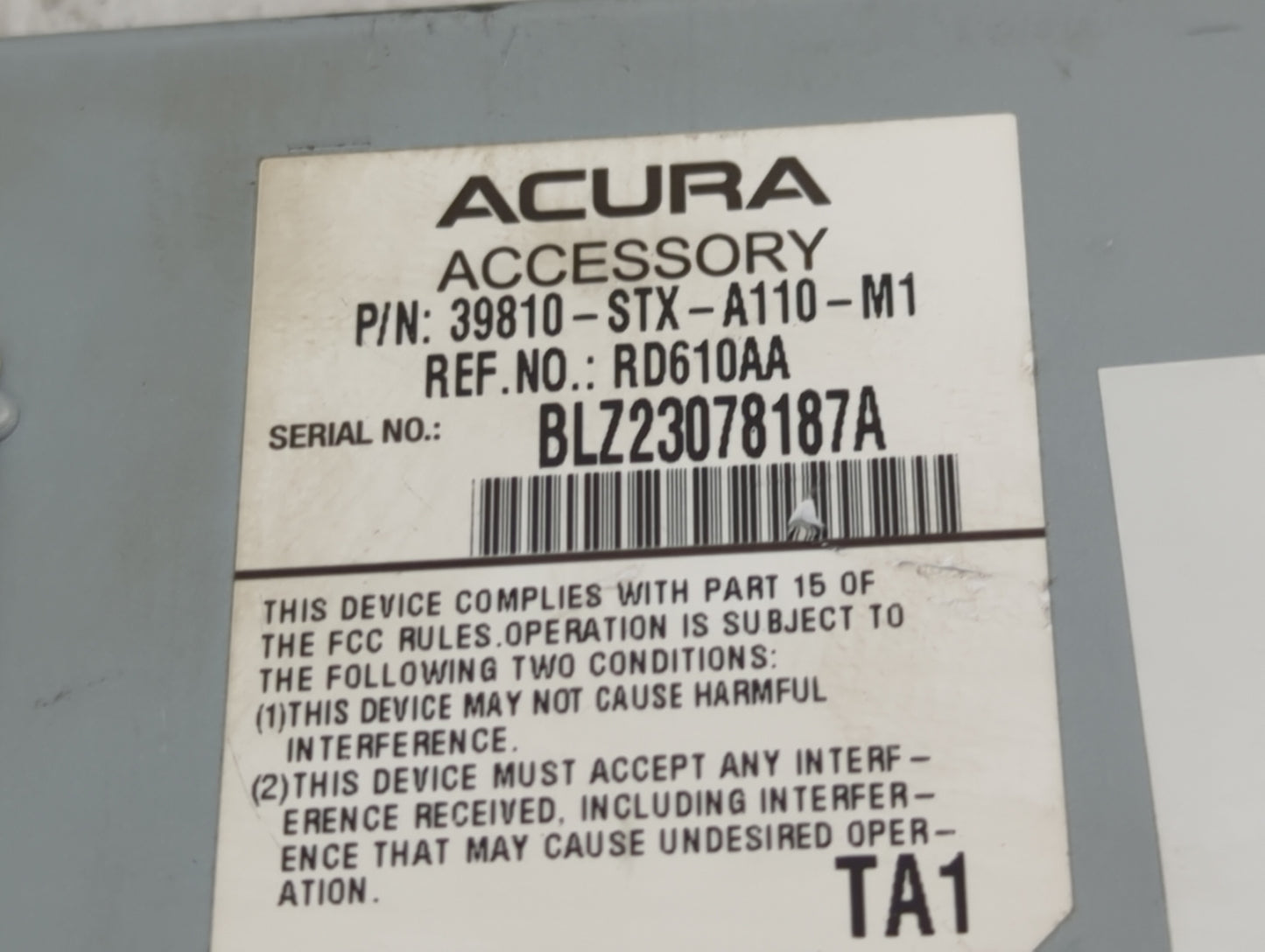 2010-2013 Acura Mdx Information Radio Display Screen 1434119 - Oemusedautoparts1.com