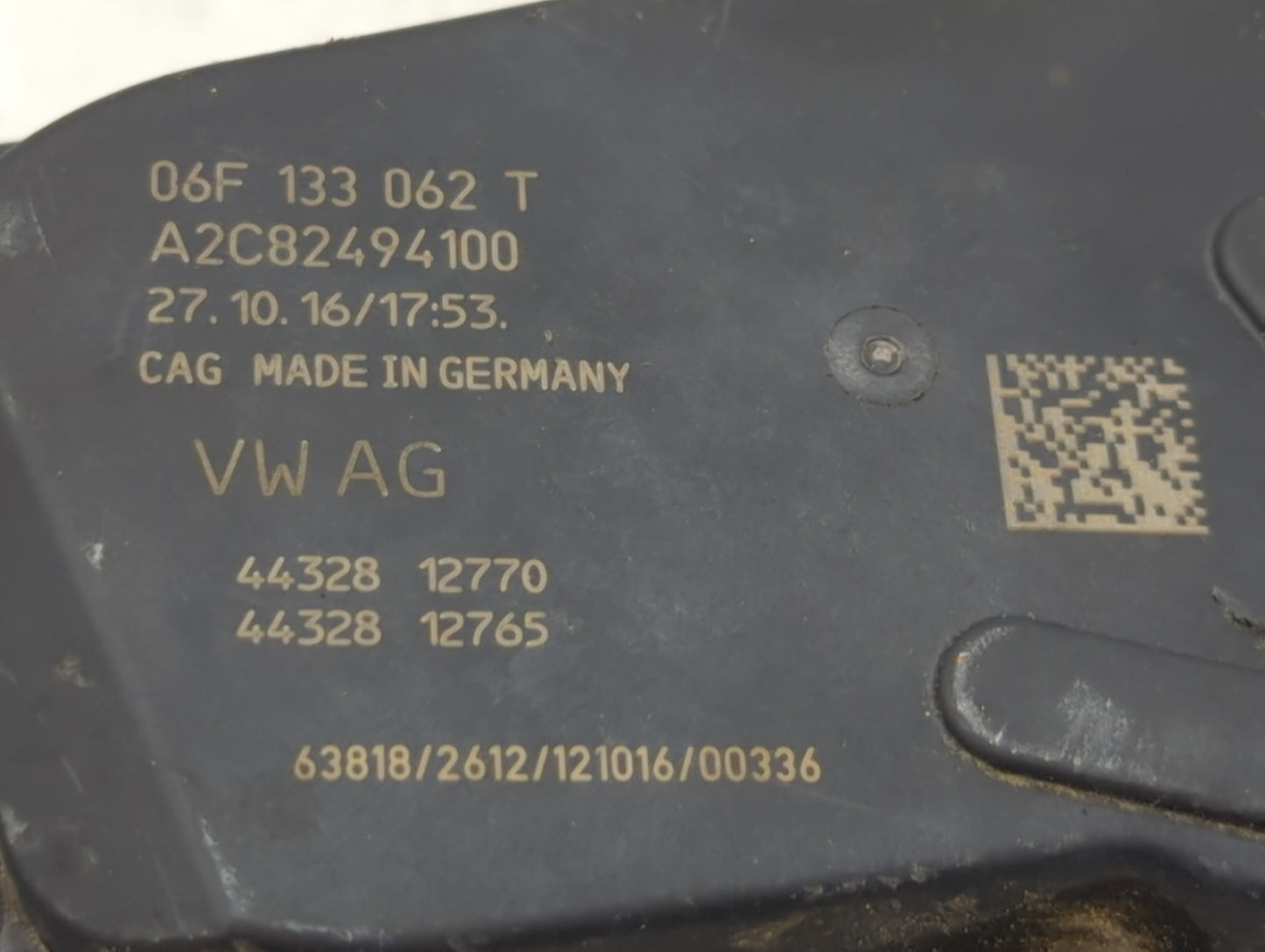 2006-2018 Audi A3 Throttle Body P/N:A2C53390403 06F 133 062 Q Fits OEM Used Auto Parts - Oemusedautoparts1.com