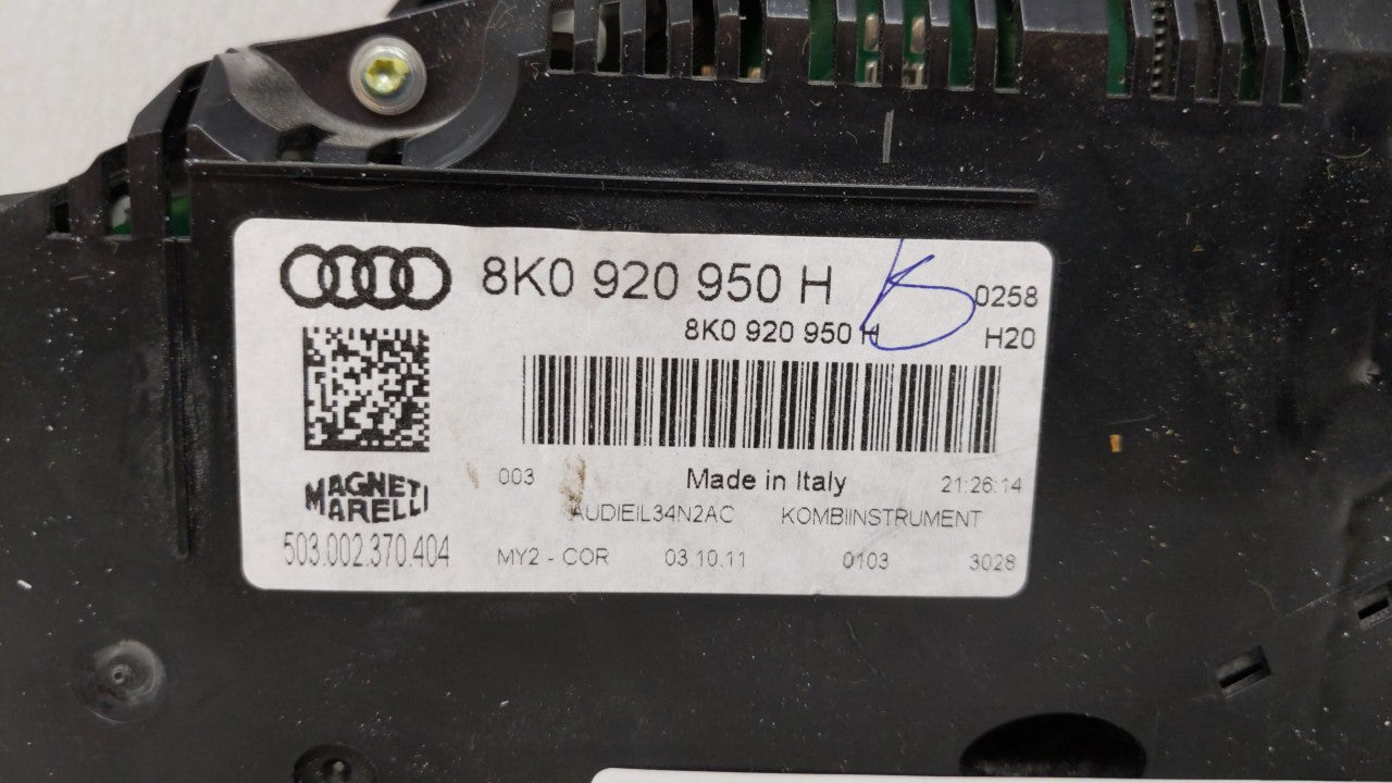 2010-2012 Audi A4 Instrument Cluster Speedometer Gauges P/N:8K0920950H 8K0 920 950 E Fits Fits 2010 2011 2012 OEM Used Auto