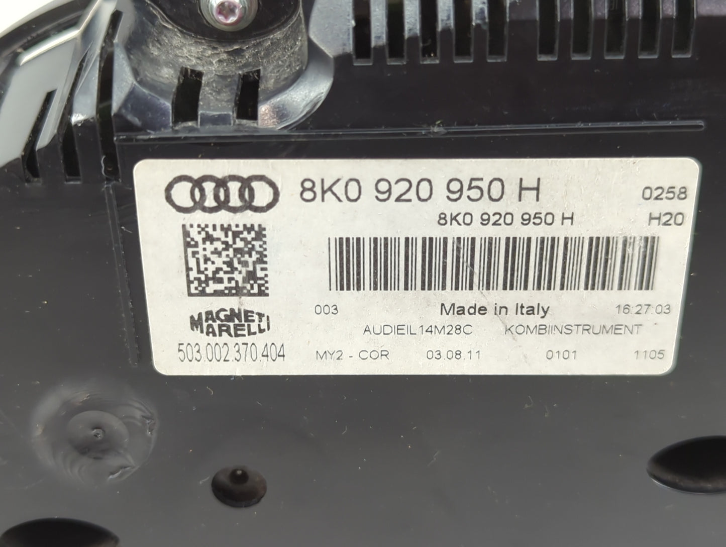 2012 Audi A4 Instrument Cluster Speedometer Gauges P/N:8K0920950H 503002370404 Fits OEM Used Auto Parts - Oemusedautoparts1.