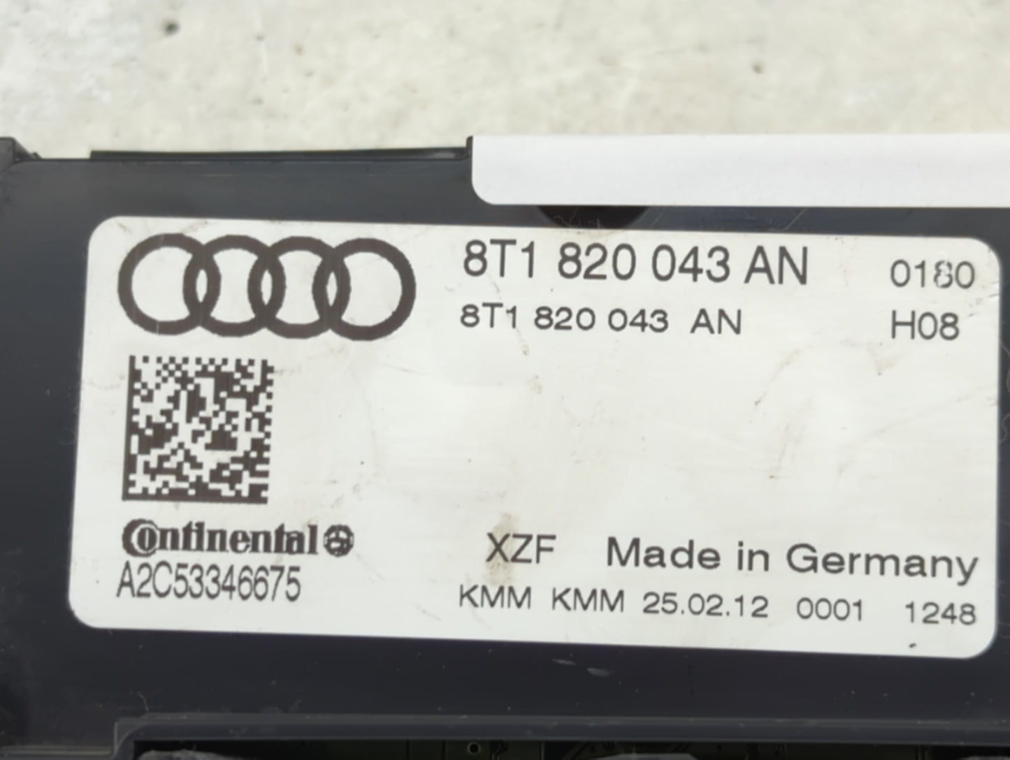2009-2012 Audi A4 Climate Control Module Temperature AC/Heater Replacement P/N:8T1 820 043 AN Fits Fits 2008 2009 2010 2011