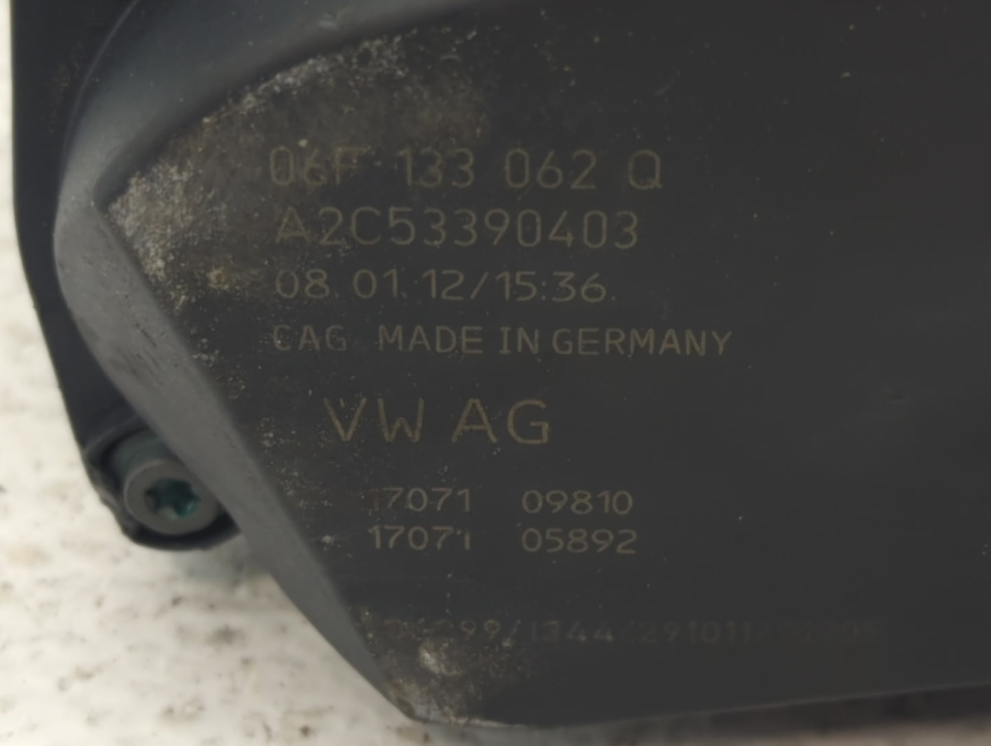 2005-2016 Audi A4 Throttle Body P/N:06F 133 062 T 06F 133 062 Q Fits OEM Used Auto Parts - Oemusedautoparts1.com