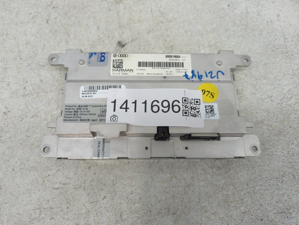 2013-2016 Audi A5 Information Radio Display Screen 1411696 - Oemusedautoparts1.com