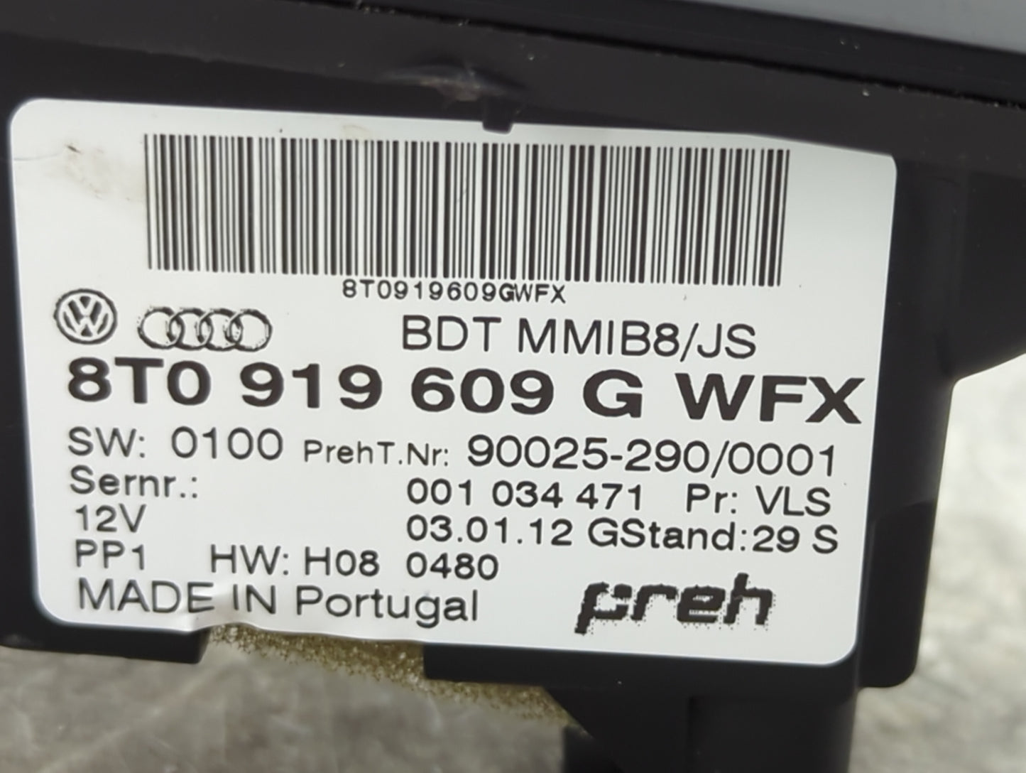 2010-2012 Audi A5 Radio Control Panel 1467718 - Oemusedautoparts1.com