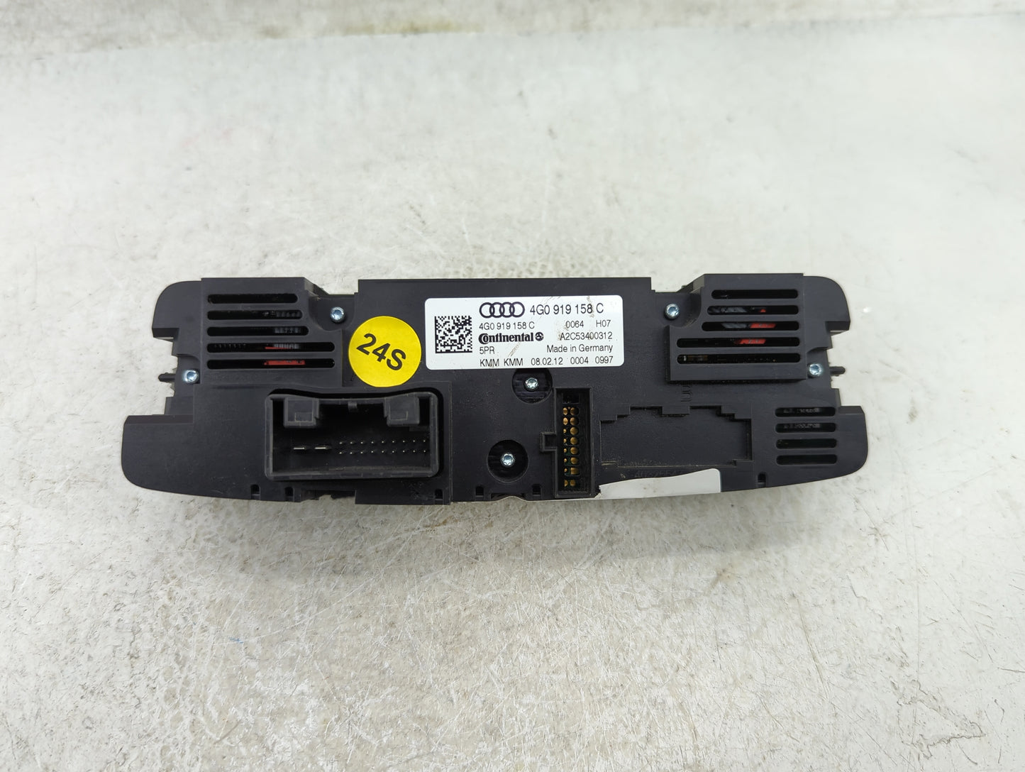 2012-2013 Audi A6 Climate Control Module Temperature AC/Heater Replacement P/N:4G0919158C Fits Fits 2012 2013 OEM Used Auto