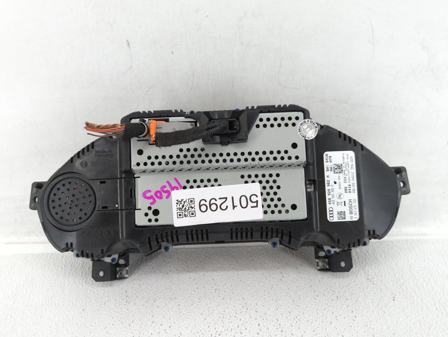 2012-2013 Audi A6 Instrument Cluster Speedometer Gauges P/N:4G8 920 982 M Fits Fits 2012 2013 OEM Used Auto Parts - Oemuseda