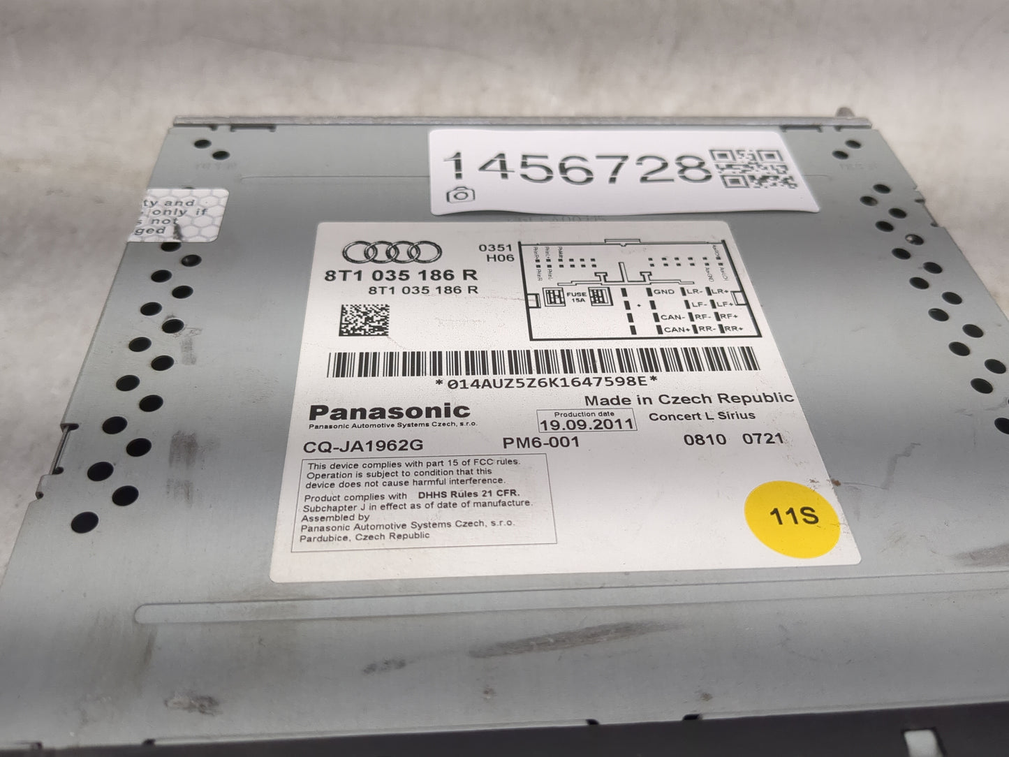 2013-2017 Audi Q5 Radio AM FM Cd Player Receiver Replacement P/N:8T1035186R CQ-JA1962G Fits OEM Used Auto Parts - Oemusedaut
