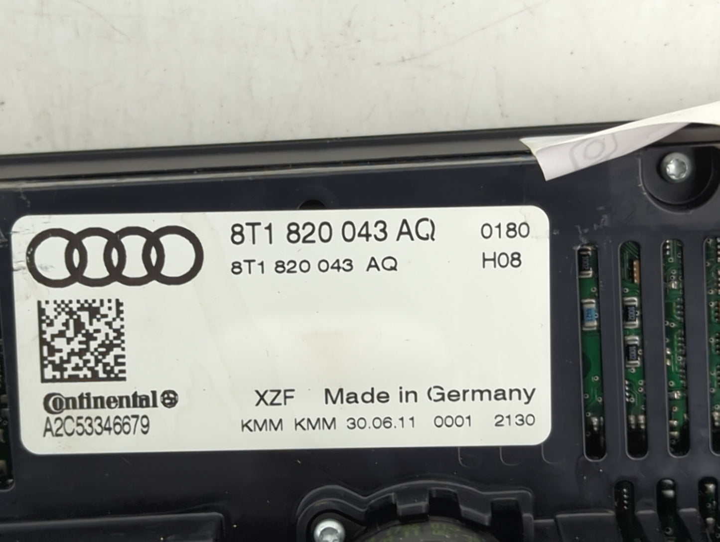 2008-2013 Audi S5 Climate Control Module Temperature AC/Heater Replacement P/N:8T1820043AQ A2C53346679 Fits OEM Used Auto Pa