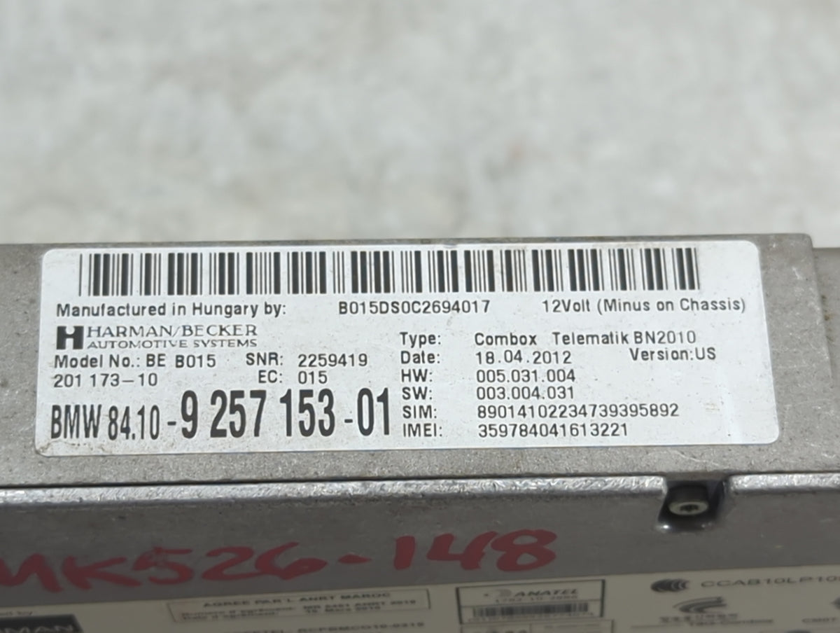 2012-2015 Bmw 328i Audio Control Module 1452804 - Oemusedautoparts1.com