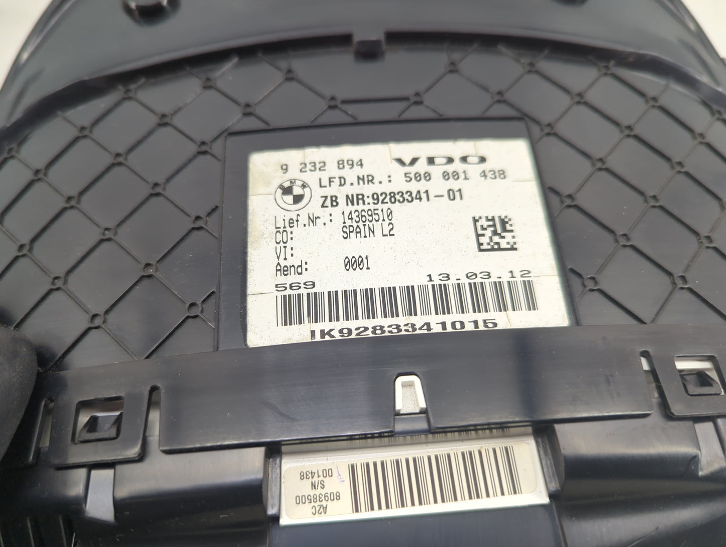 2012-2016 Bmw 328i Instrument Cluster Speedometer Gauges P/N:9232894 9283341-01 Miles:117K Fits OEM Used Auto Parts - Oemuse