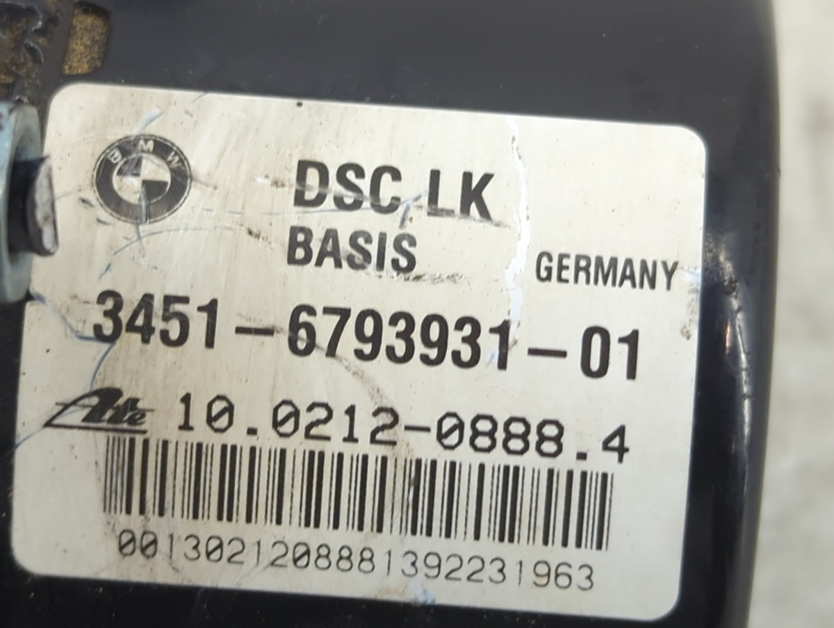 2012-2013 Bmw 328i Anti-Lock Brake ABS Pump Module Actuator OEM P/N:3451-6793931-01 Fits Fits 2012 2013 OEM Used Auto Parts
