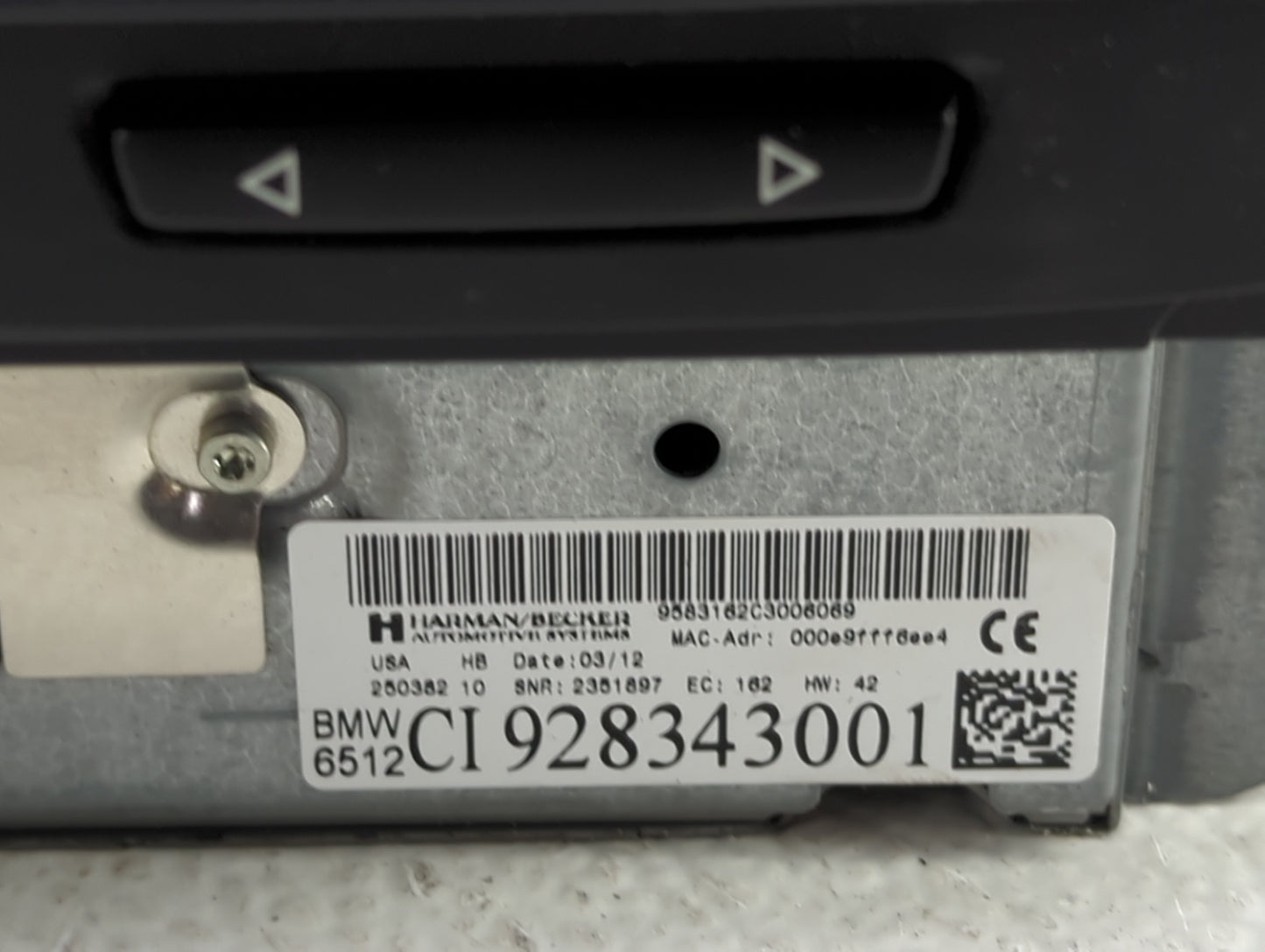 2012 Bmw 335 Radio AM FM Cd Player Receiver Replacement P/N:9583162 CI928343001 Fits OEM Used Auto Parts - Oemusedautoparts1