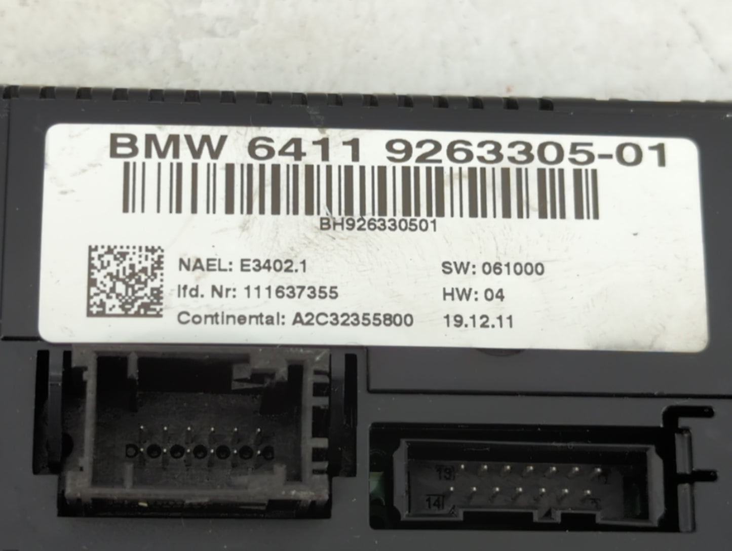 2011-2013 Bmw 335 Climate Control Module Temperature AC/Heater Replacement P/N:64119263305 A2C32355800 Fits Fits 2011 2012 2