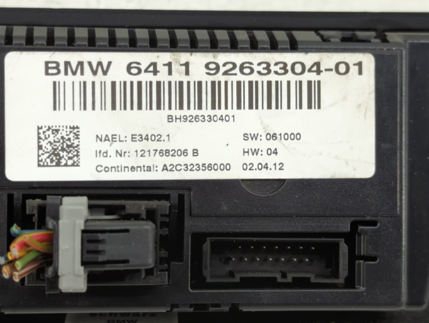 2011-2013 Bmw 335 Climate Control Module Temperature AC/Heater Replacement P/N:64119263304-01 9263304-01 Fits Fits 2011 2012