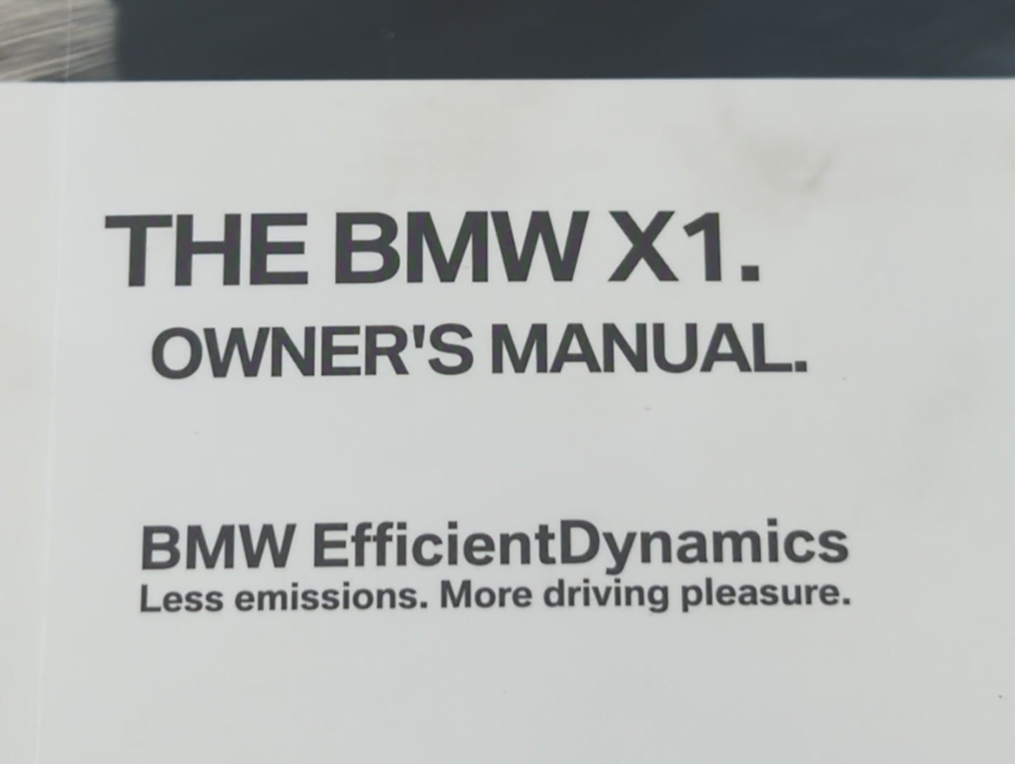 2012 Bmw X1 Owners Manual Book Guide OEM Used Auto Parts - Oemusedautoparts1.com