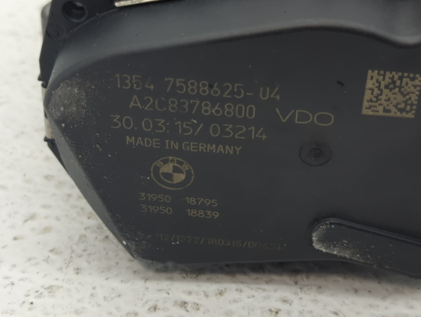 2013-2017 Bmw X3 Throttle Body P/N:1354 7588625-04 1354 7588625-03 Fits Fits 2012 2013 2014 2015 2016 2017 2018 OEM Used Aut