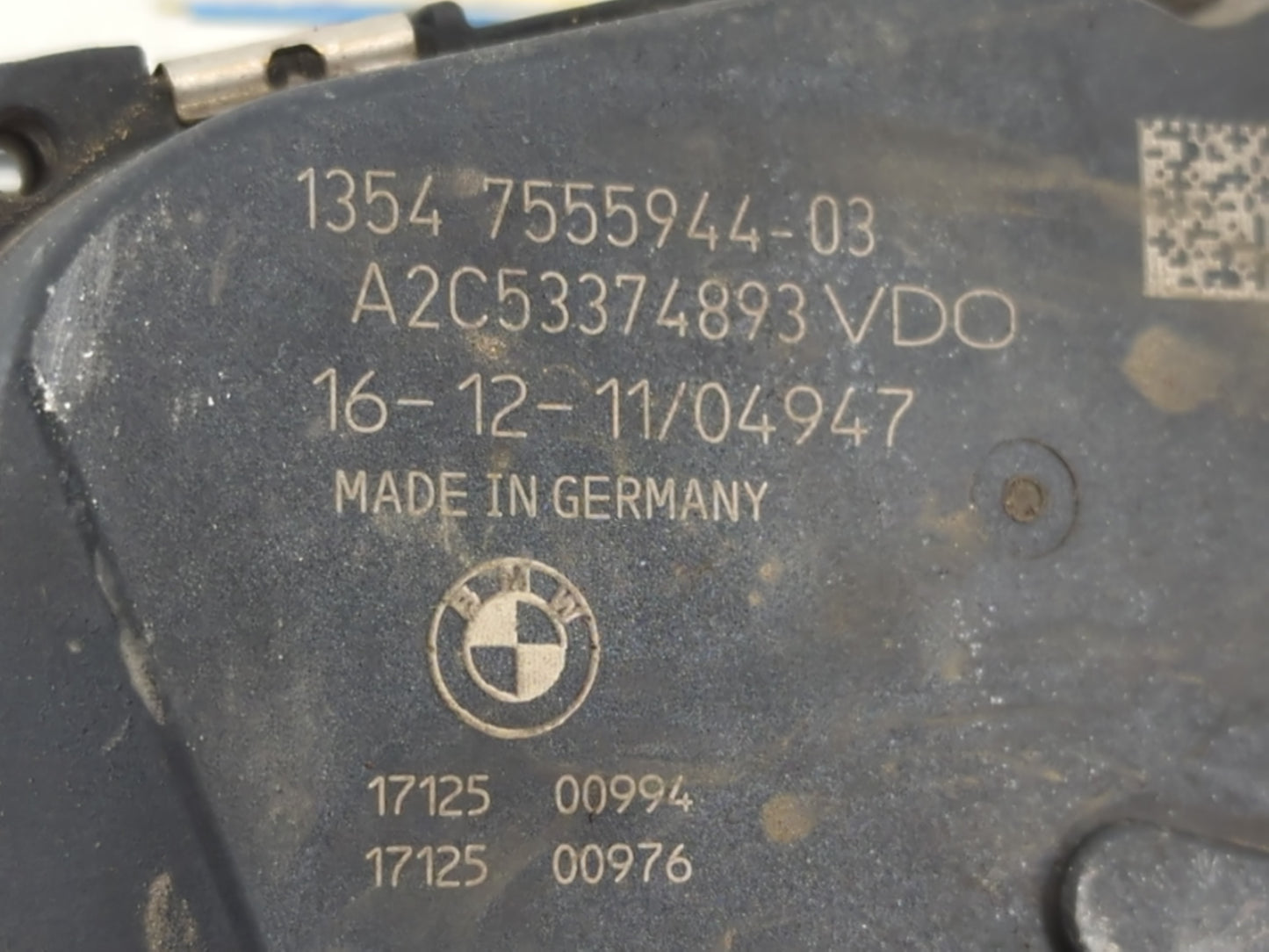 2011-2018 Bmw X5 Throttle Body P/N:A2C53374893 1354 7555944-03 Fits OEM Used Auto Parts - Oemusedautoparts1.com