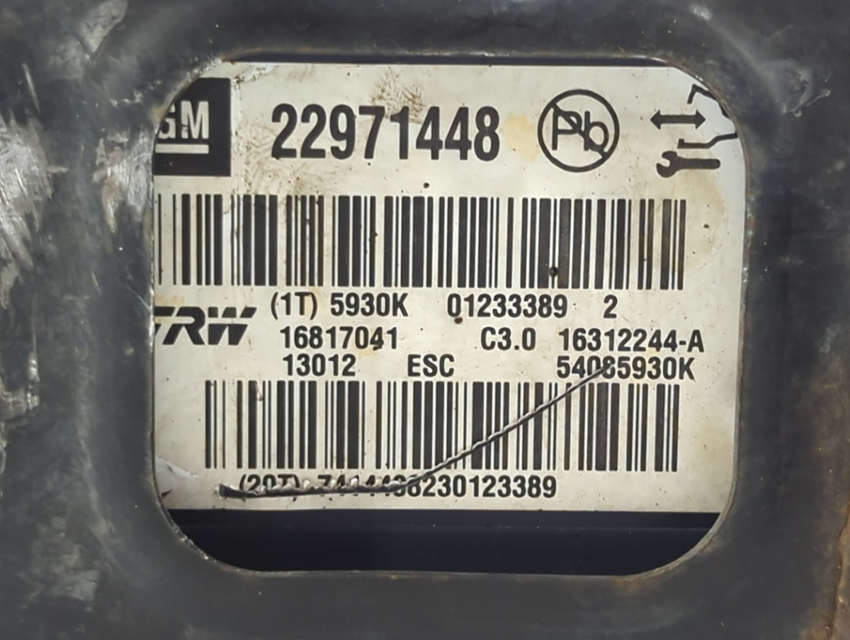 2012-2013 Buick Lacrosse Anti-Lock Brake ABS Pump Module Actuator OEM P/N:22971448 Fits Fits 2012 2013 2014 2015 2016 OEM Us