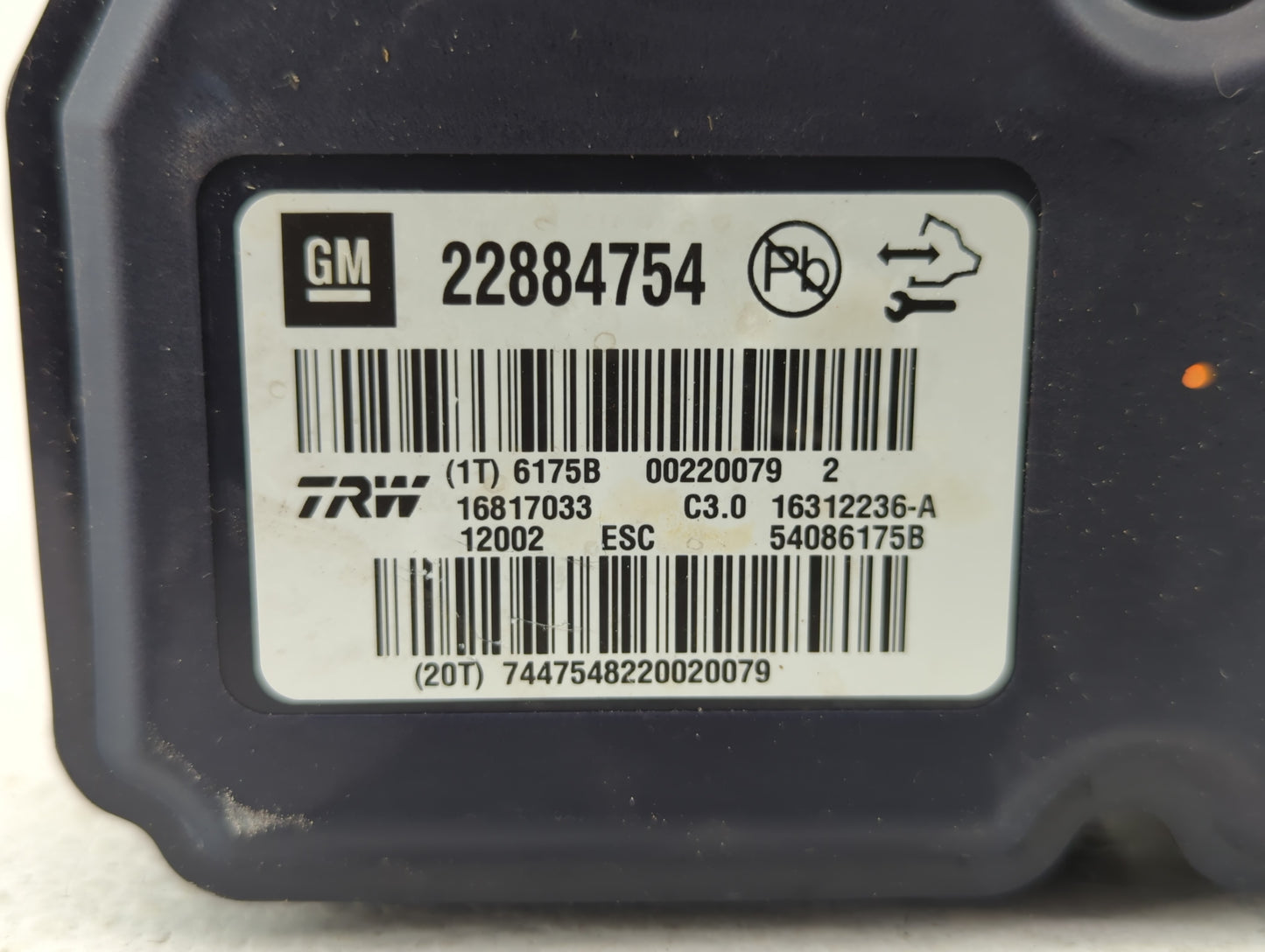 2012-2013 Buick Lacrosse ABS Pump Control Module Replacement P/N:22884754 Fits Fits 2012 2013 2014 2015 2016 OEM Used Auto P