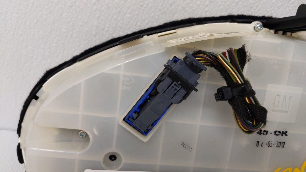 2012 Buick Verano Instrument Cluster Speedometer Gauges Fits OEM Used Auto Parts - Oemusedautoparts1.com