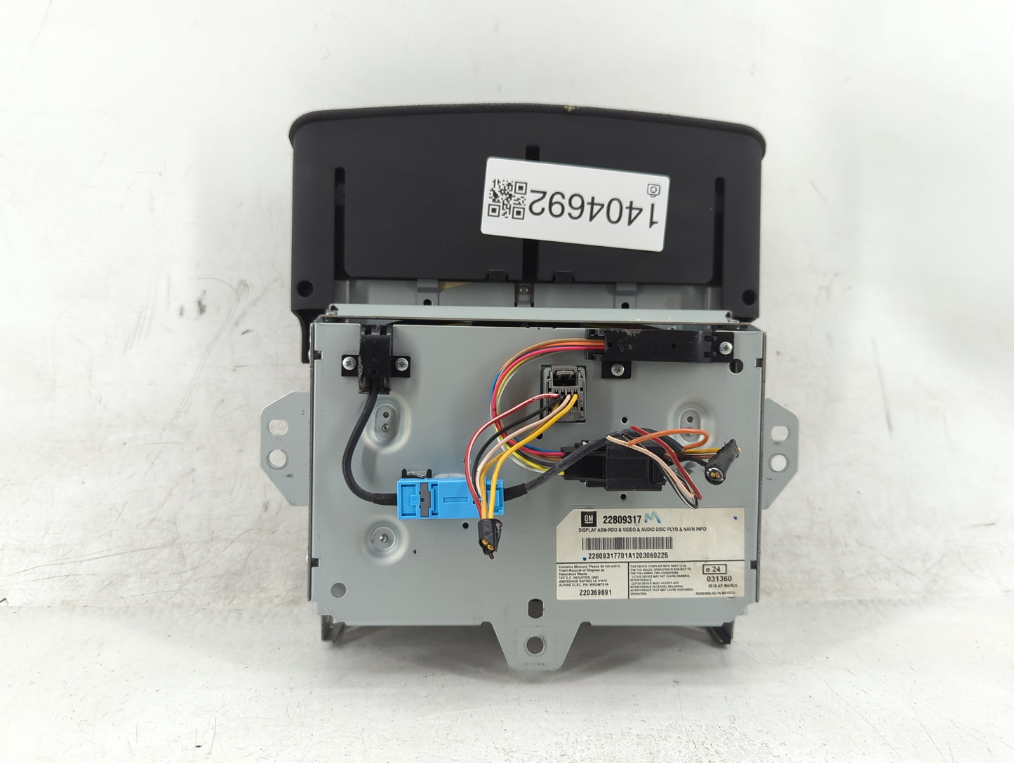 2012 Cadillac Cts Radio AM FM Cd Player Receiver Replacement P/N:22809317 Fits OEM Used Auto Parts - Oemusedautoparts1.com