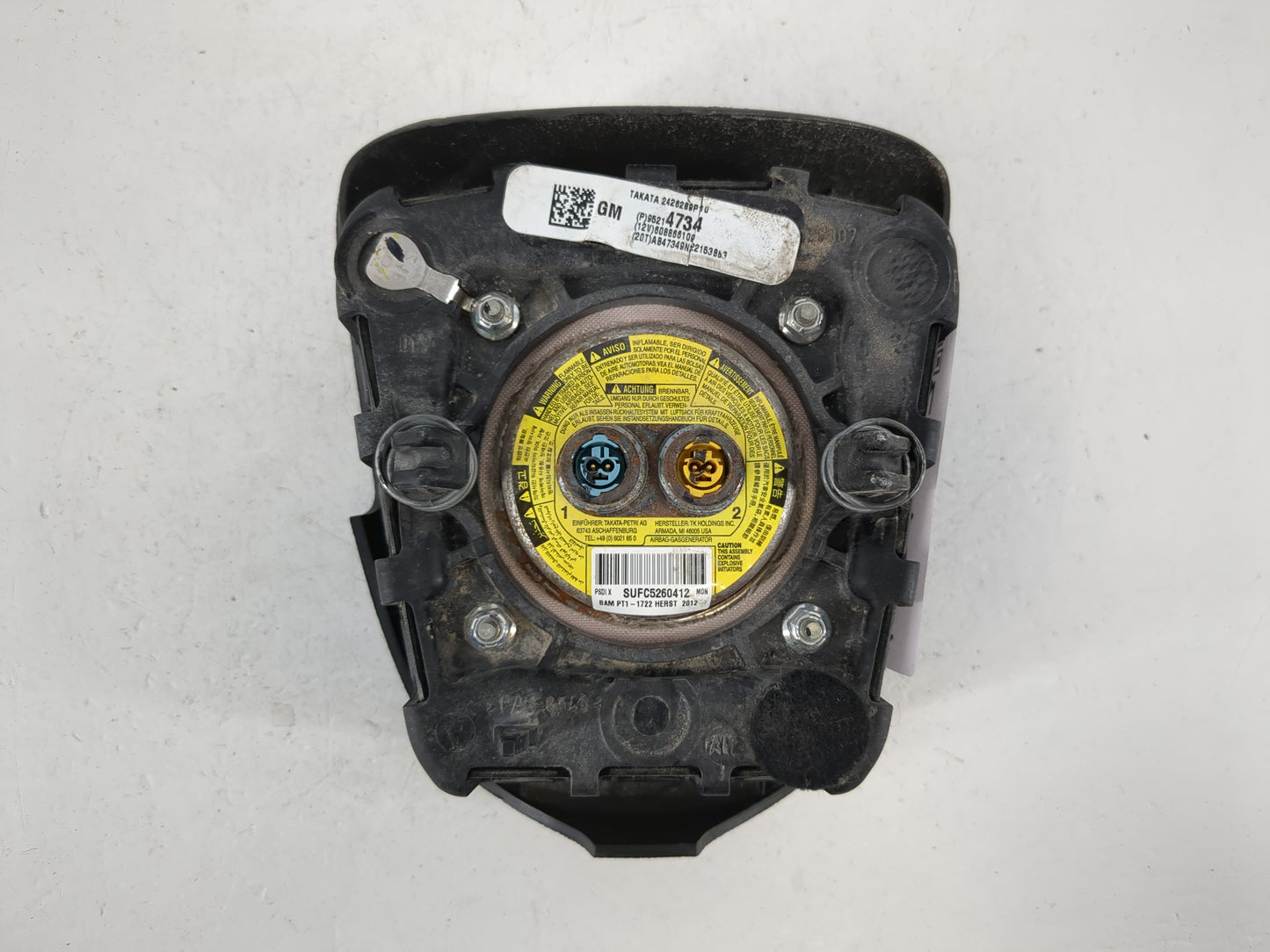 2011-2013 Chevrolet Cruze Air Bag Driver Left Steering Wheel Mounted P/N:95214734 Fits Fits 2011 2012 2013 OEM Used Auto Par