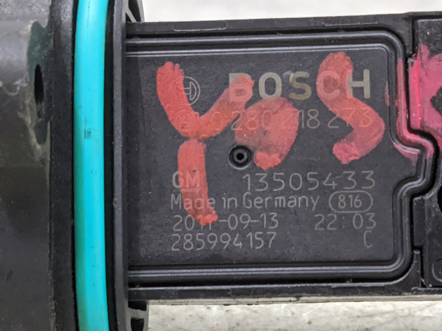 2012-2019 Chevrolet Cruze Mass Air Flow Meter Maf 1489706 - Oemusedautoparts1.com