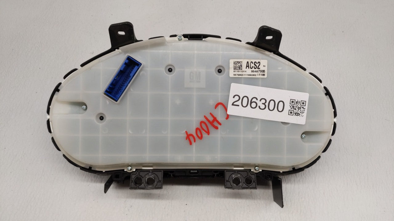 2012 Chevrolet Cruze Instrument Cluster Speedometer Gauges P/N:95940656 95487986 Fits OEM Used Auto Parts - Oemusedautoparts