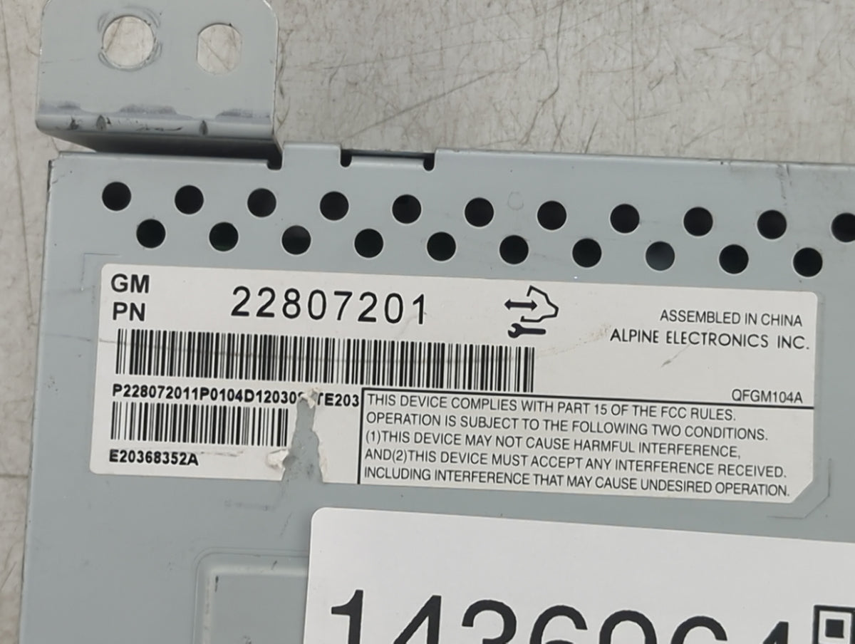 2012-2017 Chevrolet Equinox Information Radio Display Screen 1436964 - Oemusedautoparts1.com