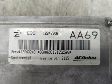 2012 Chevrolet Equinox PCM Engine Control Computer ECU ECM PCU OEM P/N:12648906 12643248 Fits Fits 2013 2014 2015 2016 OEM Used Auto Parts