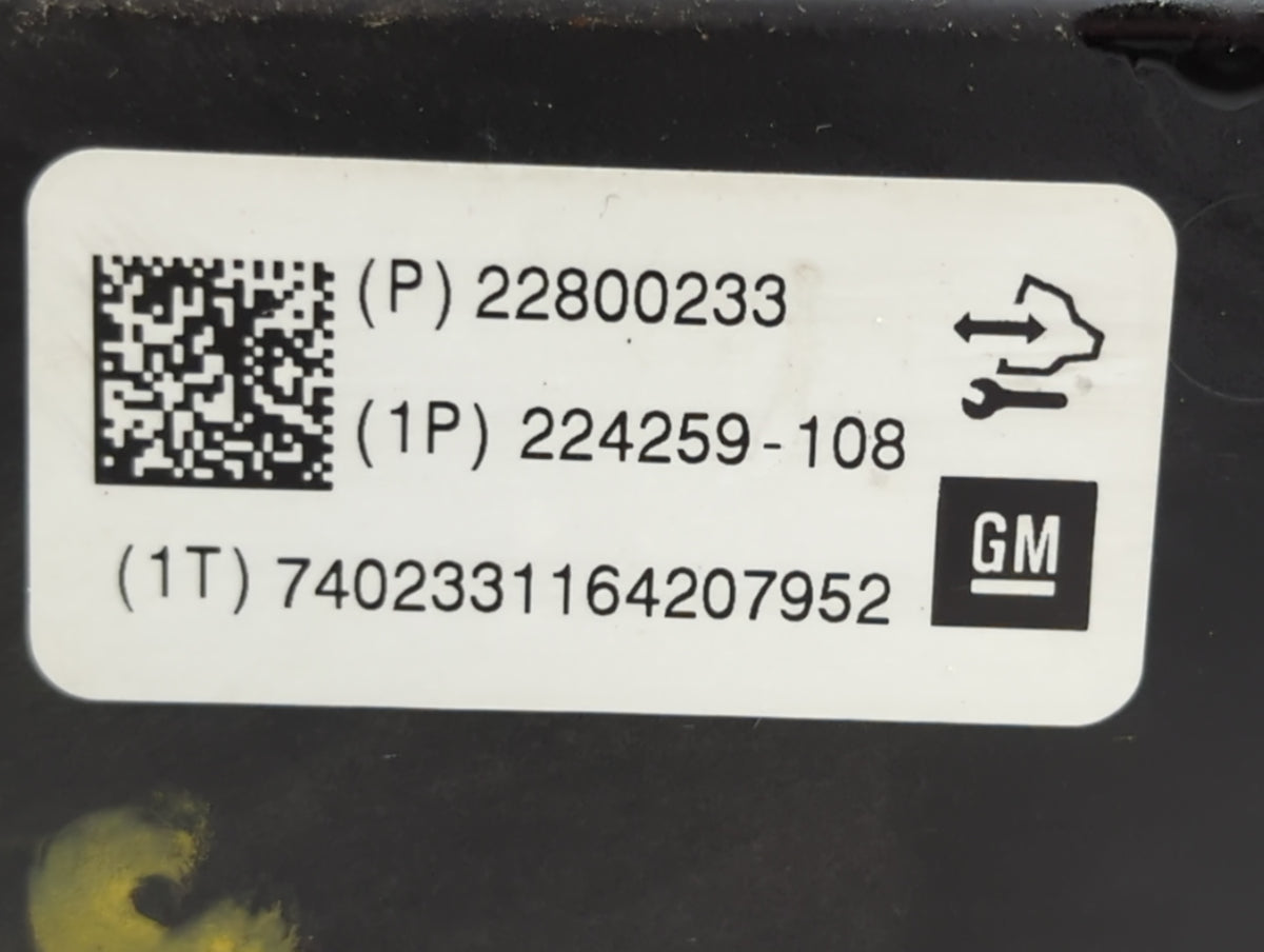 2012 Chevrolet Malibu Anti-Lock Brake ABS Pump Module Actuator OEM P/N:224259-108 22800233 Fits OEM Used Auto Parts - Oemuse