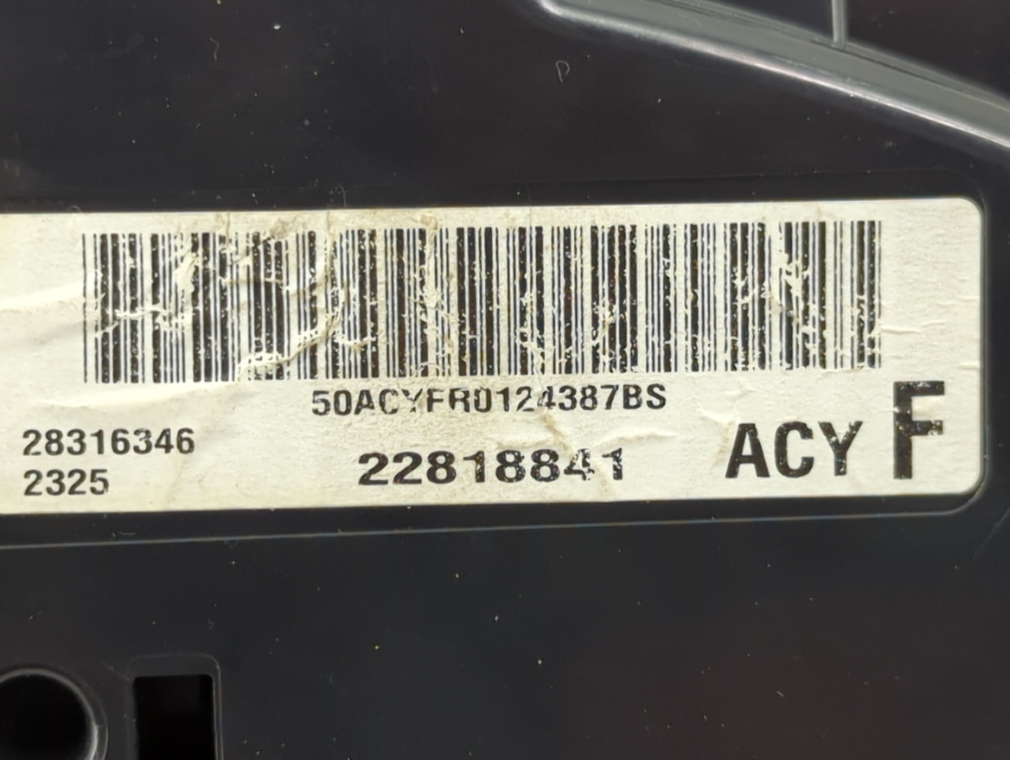 2012 Chevrolet Traverse Instrument Cluster Speedometer Gauges P/N:28316346 22818841, 50ACYFR0124387BS Miles: Fits OEM Used A