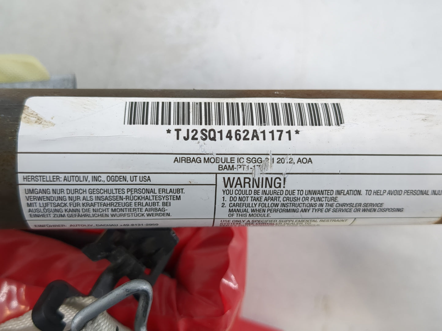 2011-2014 Chrysler 200 Passenger Curtain Air Bag Oem - Oemusedautoparts1.com