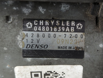 2011-2014 Chrysler 200 Car Starter Motor Solenoid OEM P/N:04801839AB Fits Fits 2011 2012 2013 2014 OEM Used Auto Parts