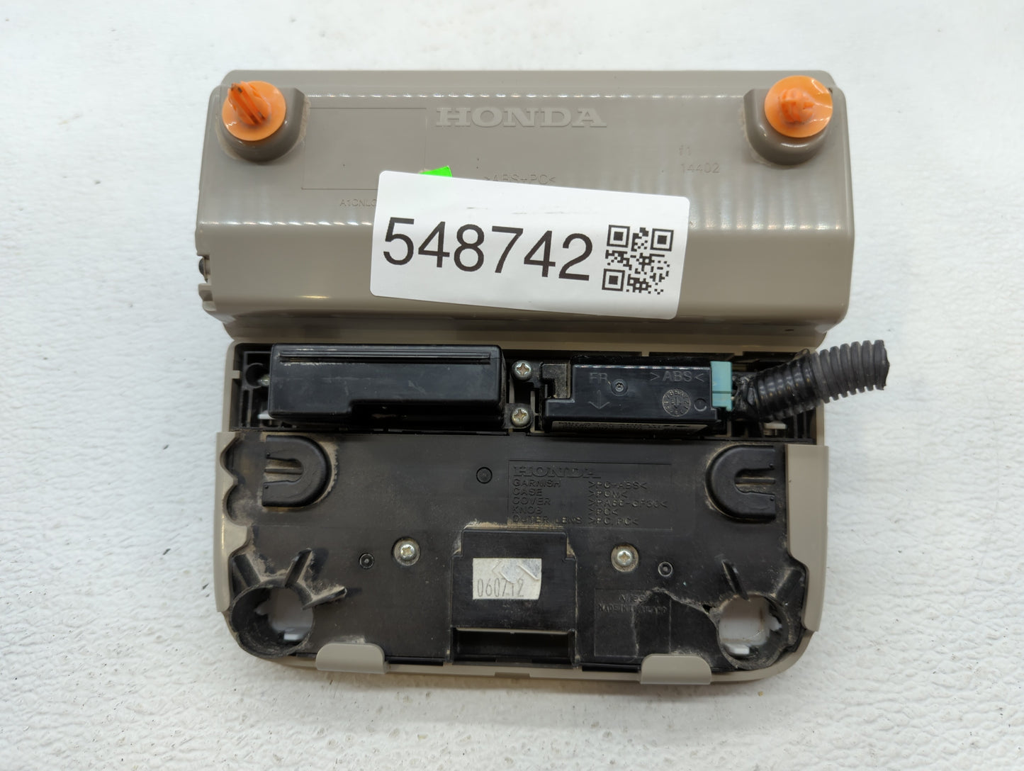 2012 Chrysler Town & Country Overhead Roof Console - Oemusedautoparts1.com