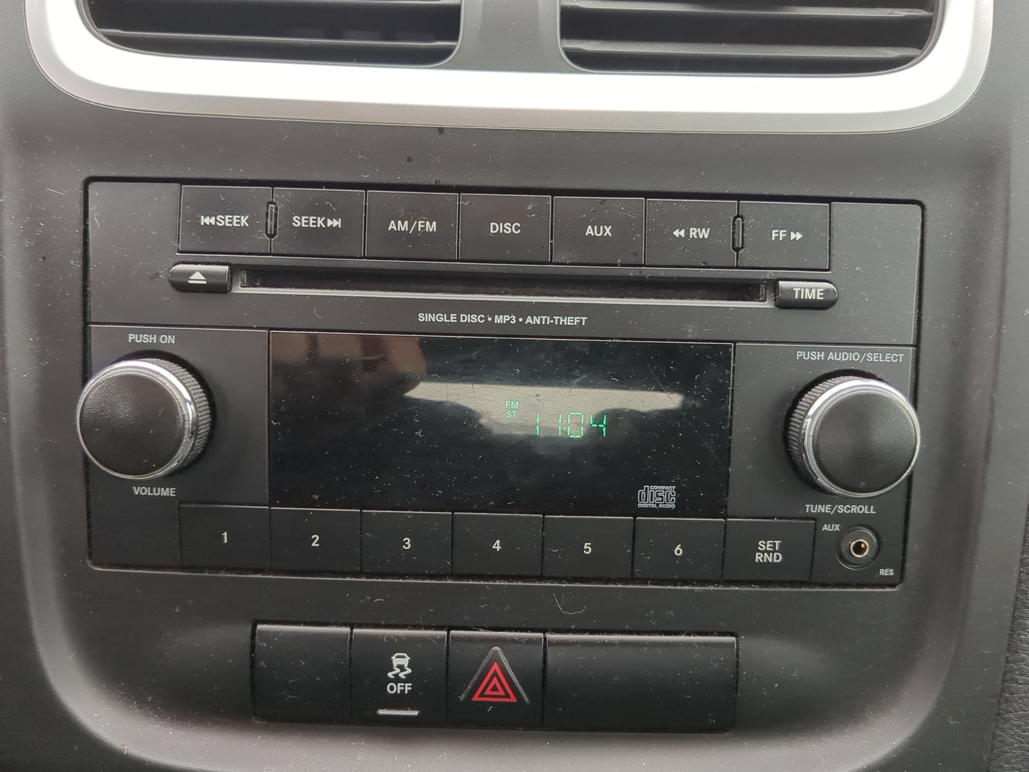 2011-2012 Dodge Avenger Radio AM FM Cd Player Receiver Replacement Fits Fits 2011 2012 OEM Used Auto Parts - Oemusedautopart