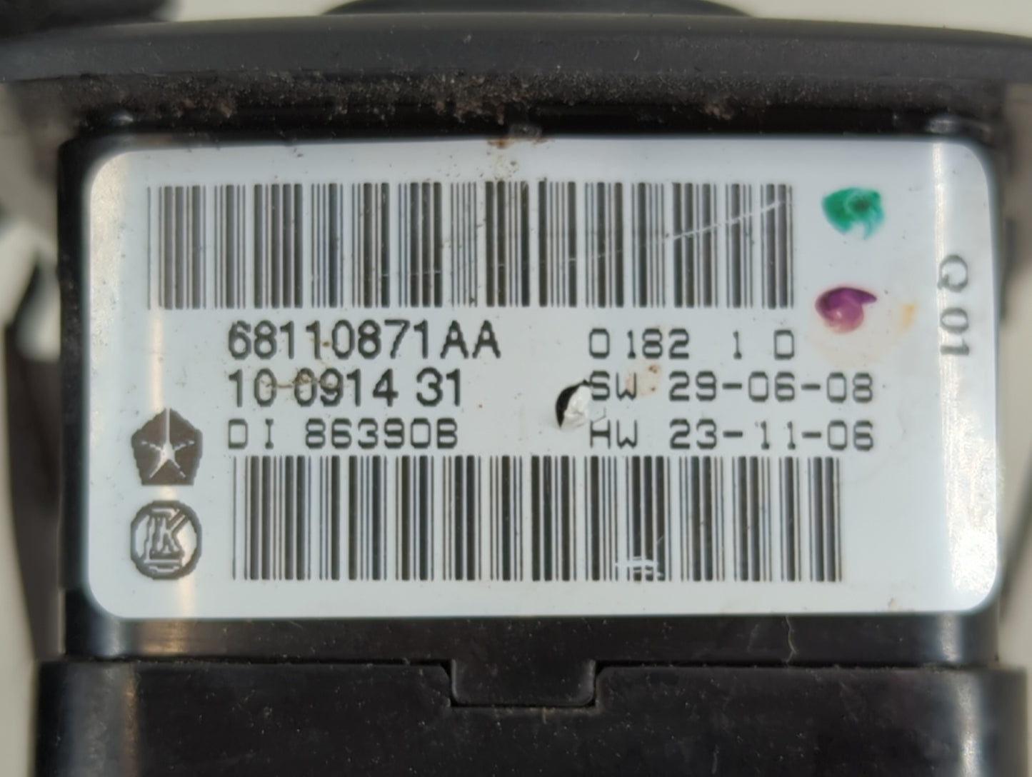2012 Dodge Caravan Master Power Window Switch Replacement Driver Side Left P/N:68110871AA Fits Fits 2013 2014 2015 2016 OEM