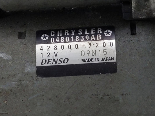 2012 Dodge Caravan Car Starter Motor Solenoid OEM P/N:04801839AB 428000-7200 Fits OEM Used Auto Parts