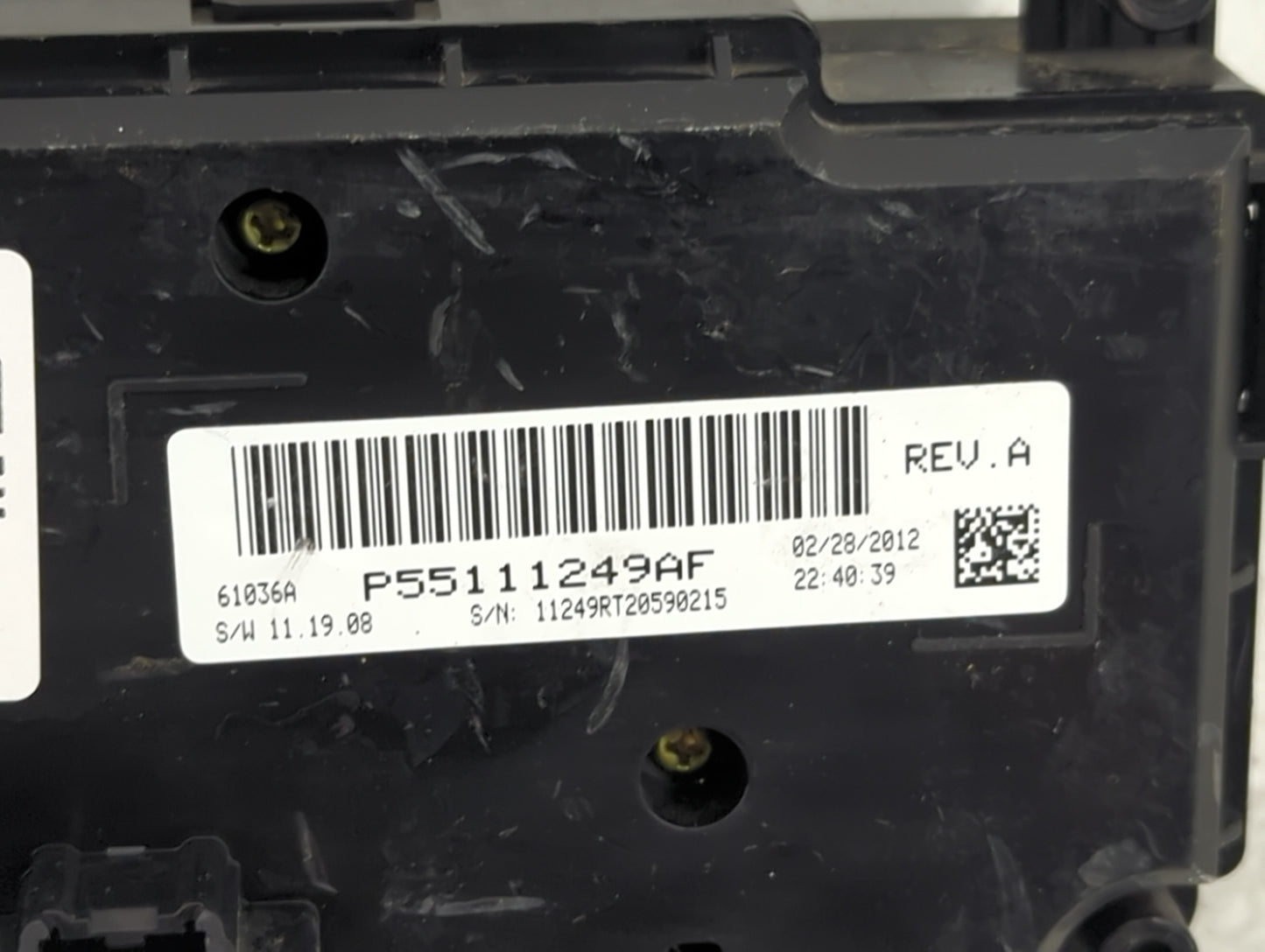 2012 Dodge Caravan Climate Control Module Temperature AC/Heater Replacement P/N:P55111249AF Fits OEM Used Auto Parts - Oemus