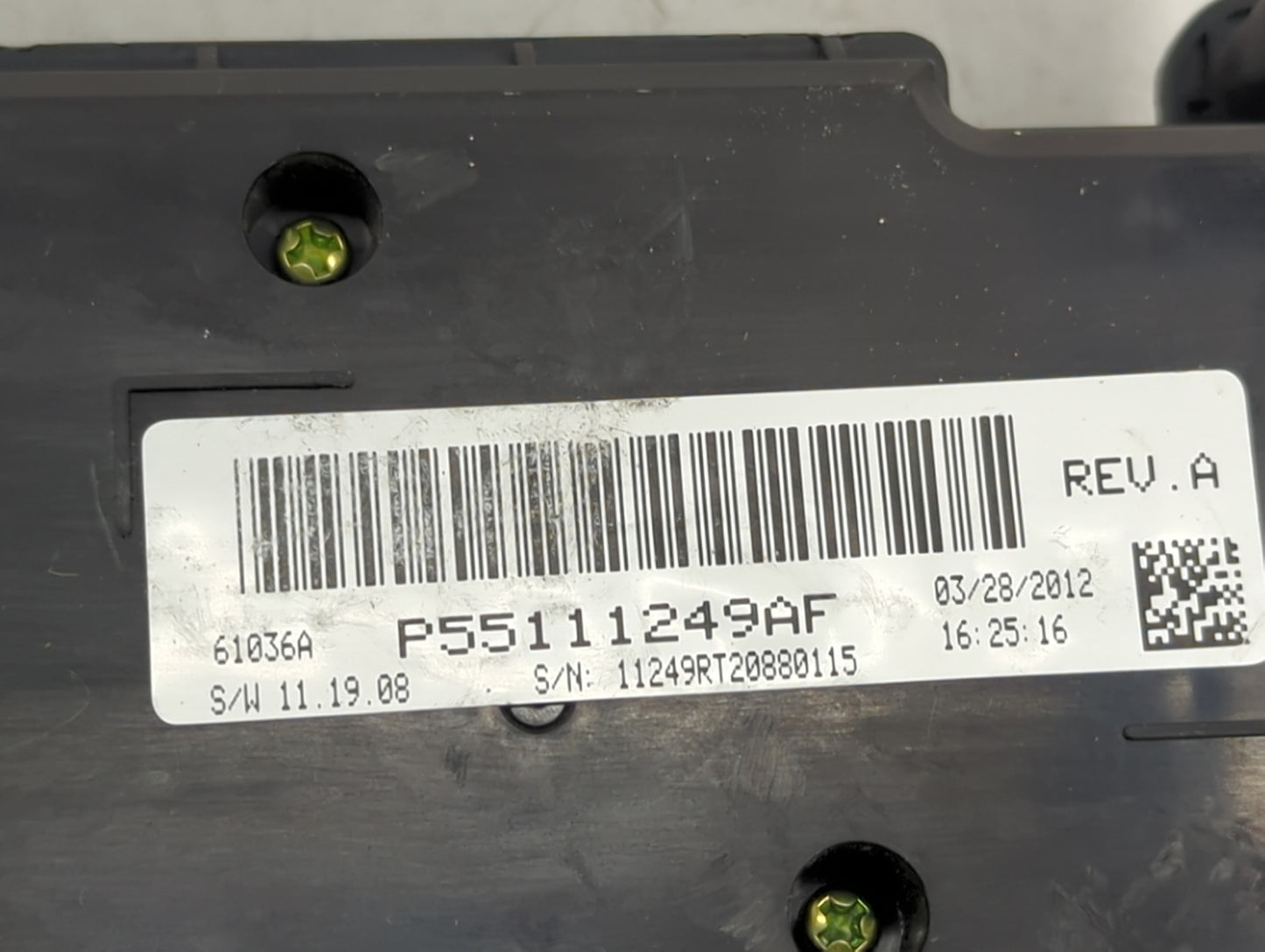 2012 Dodge Caravan Climate Control Module Temperature AC/Heater Replacement P/N:P55111249AF Fits OEM Used Auto Parts - Oemus
