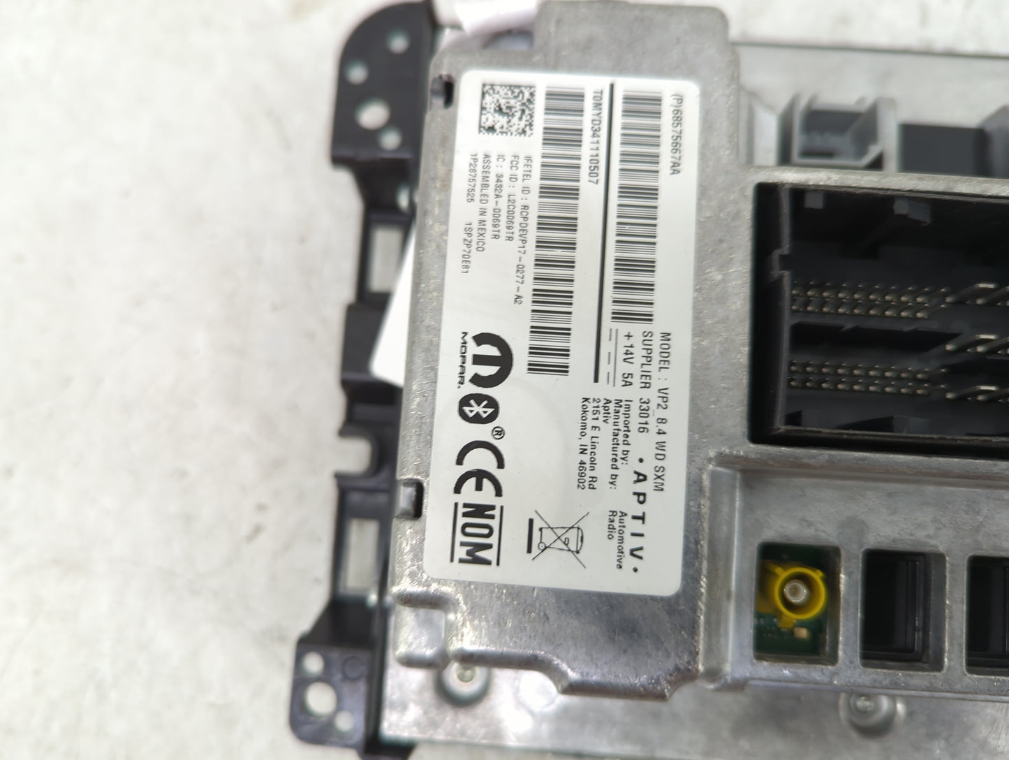 2012 Dodge Durango Radio AM FM Cd Player Receiver Replacement P/N:68575667AA Fits OEM Used Auto Parts - Oemusedautoparts1.co